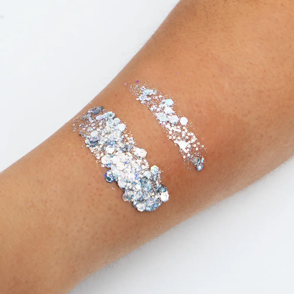 XS 01 Zilver Gezicht Glitters