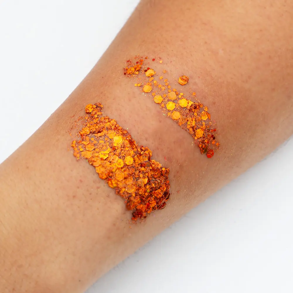 XS 10 Oranje Gezicht Glitters