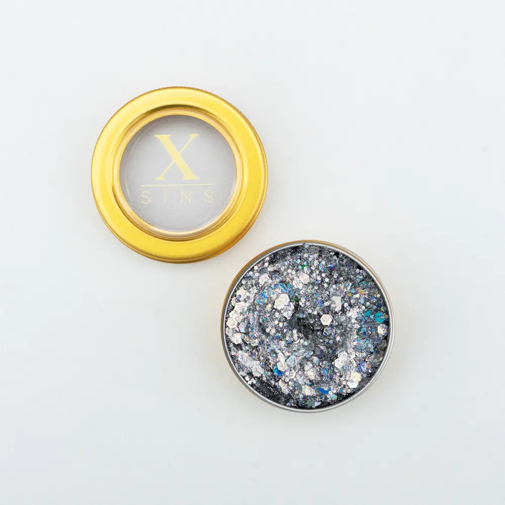 XS 01 Zilver Gezicht Glitters
