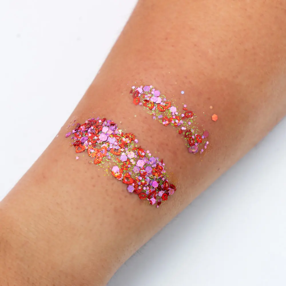 Love Red Gezicht Glitters