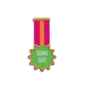 Embleem Gouwe Gast (roze/groen/oranje)